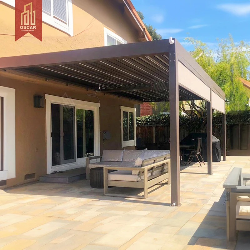 Ocaracso Pergola 3x3 3x4 наружная ручная крыша водонепроницаемый садовый строительный биоклиматический алюминиевый пергола