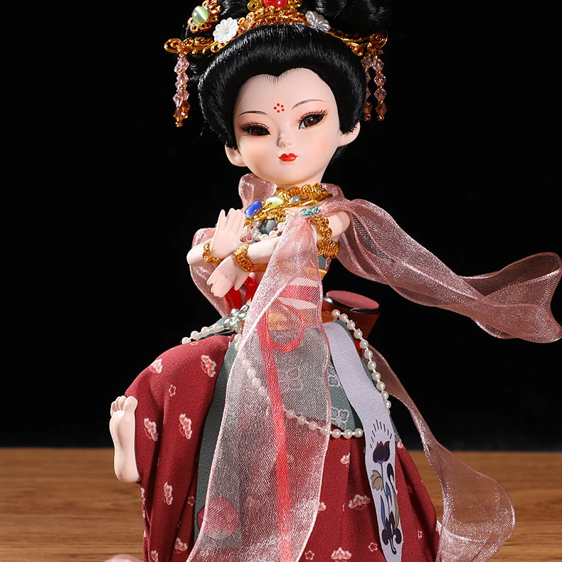 Good quality Antiquity ornament Handmade Cultrural Doll Dunhuang Flying Fairy Chinese  Beijing Silk Dolls