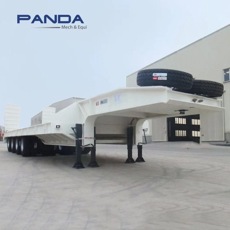 Steel Panda Truck Trailers 8 Cars Low Bed Trailer Truck Low Bed Semi-trailer Tilt Deck 40 60 Tons CN;SHN