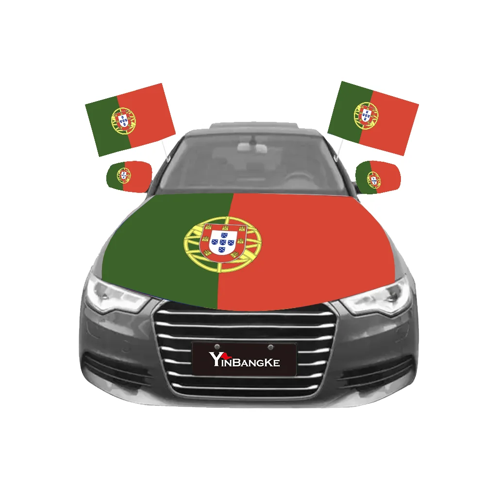 wholesale International standard size digital printing high-tech technology digital printing Georgia car hood flag set