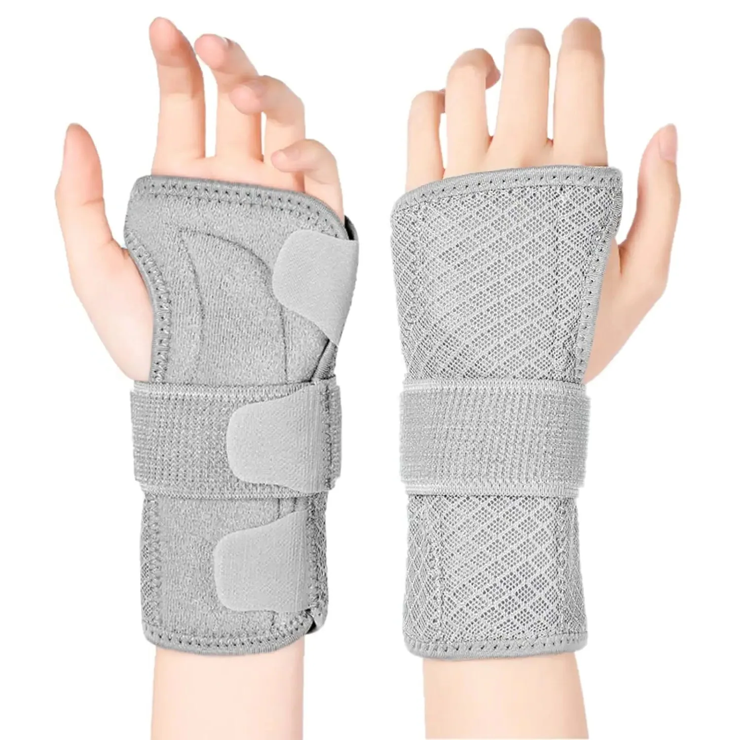 Carpel Tunnel Pain Relief Sports Wrist Brace Support With Adjustable Removable Night Sleep Metal Splint