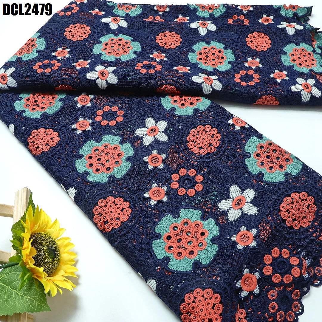 Hot selling wholesale price christmas lace fabric guipure lace  embroidery african french lace fabric for wedding dress