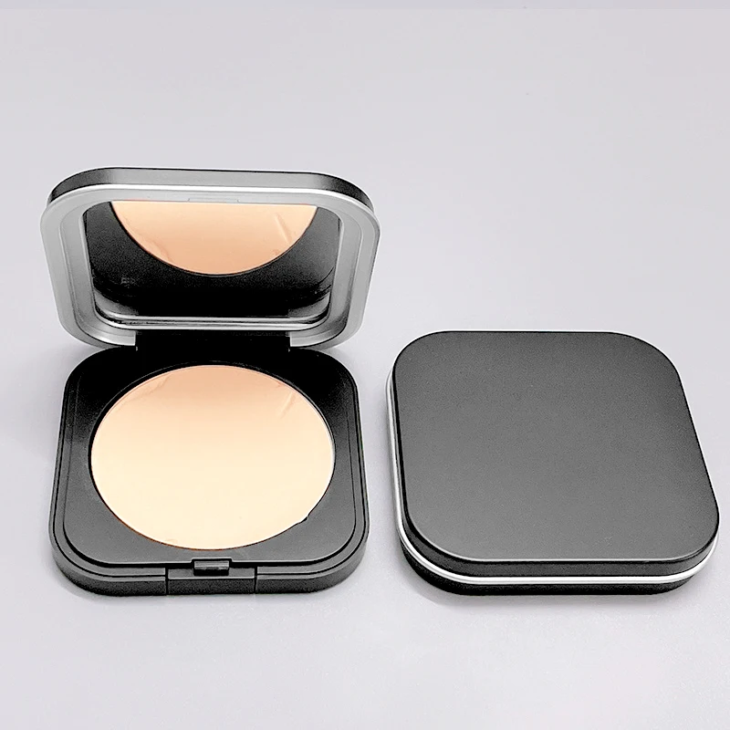 Empty Packaging Boxes Eyelash Boxe Compact Case With Mirror Blush Compact Tractor Makeup Compact Case Luxury Matte Black Cover