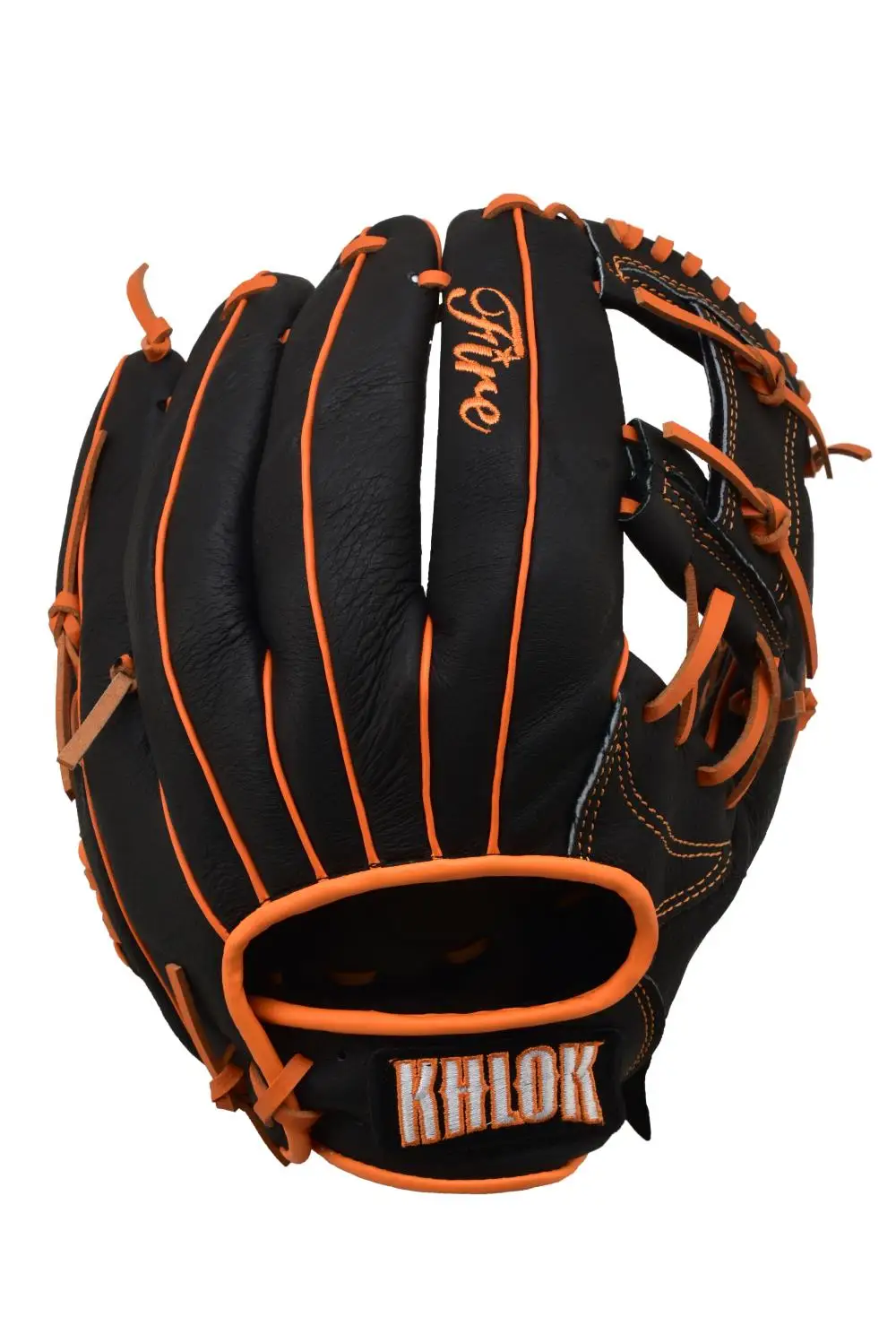 Hot Sales Competitive Price 11.5inch Black/Orange Color Pigskin Baseball Softball Infielding Gloves