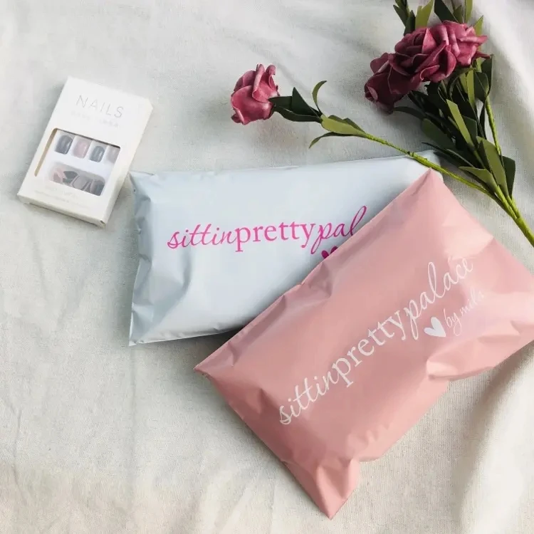 Recyclable express shipping poly mailer apparel clothing packaging plastic bag mailing bags with your own logo custom