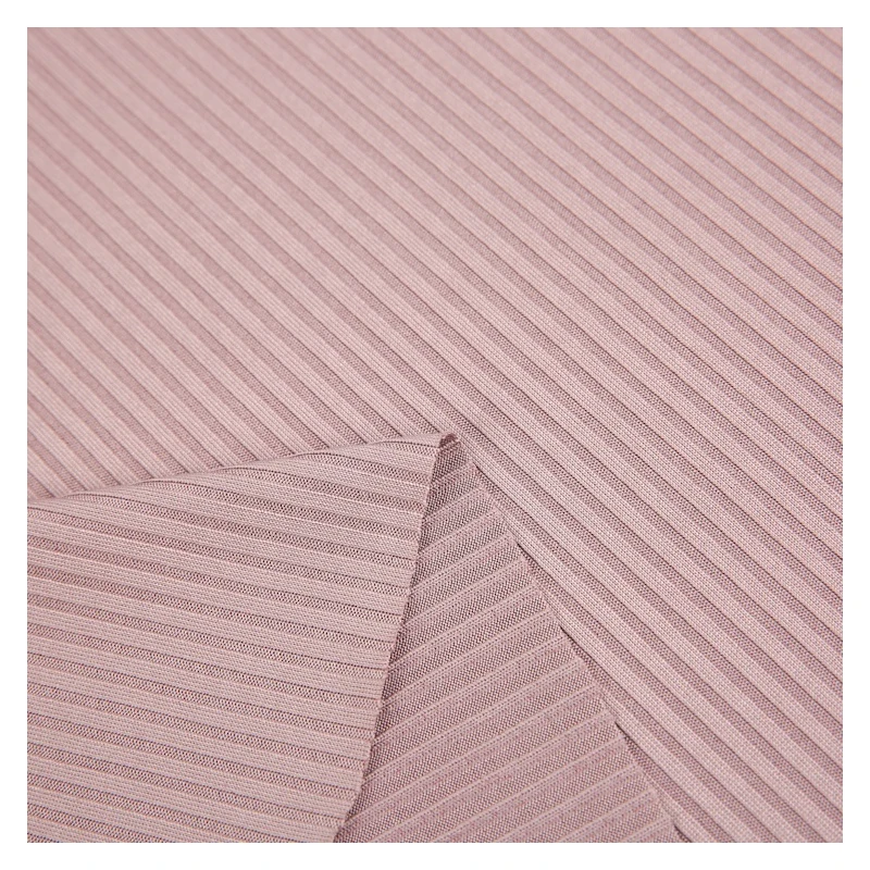 Popular Textiles Custom 92 Polyester 8 Spandex Custom Rib Knit Fabric For Underwear
