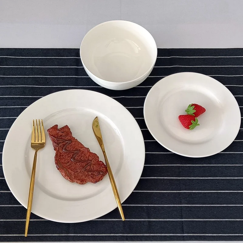 12 piece plain white dinner sets ceramic tableware set classic ceramic dinnerware