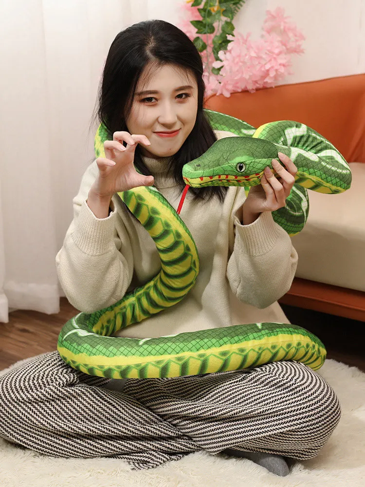 Lifelike Simulation Stuffed Wholesale Snake Realistic Snake Plush Toy Snake Stuffed Animal Toy