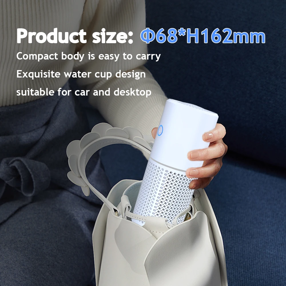 2024 New Manufacturing Portable Air Fresher car smoke remover Desktop Use Dual USB Port Easy to Carry Car Air Purifier