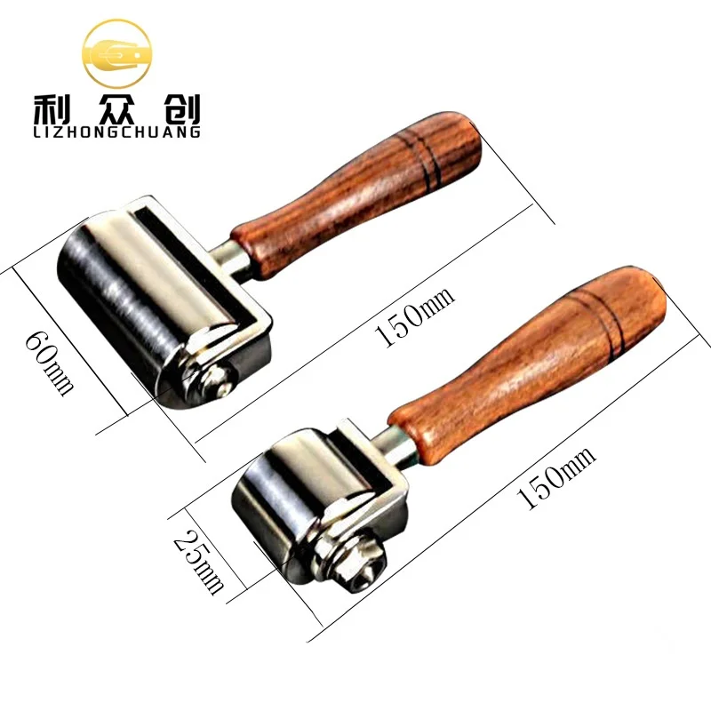 Iron Hand Roller Push Trimming Compactor Crafts Leather Smoothing Tool Press Edge Roller