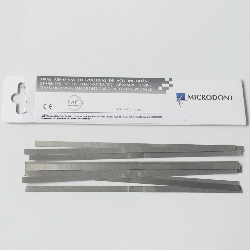 CE Approved Microdont Dental Polishing Strips Stainless Steel Abrasive Strip  4,0mm #10304005 12pcs/pack