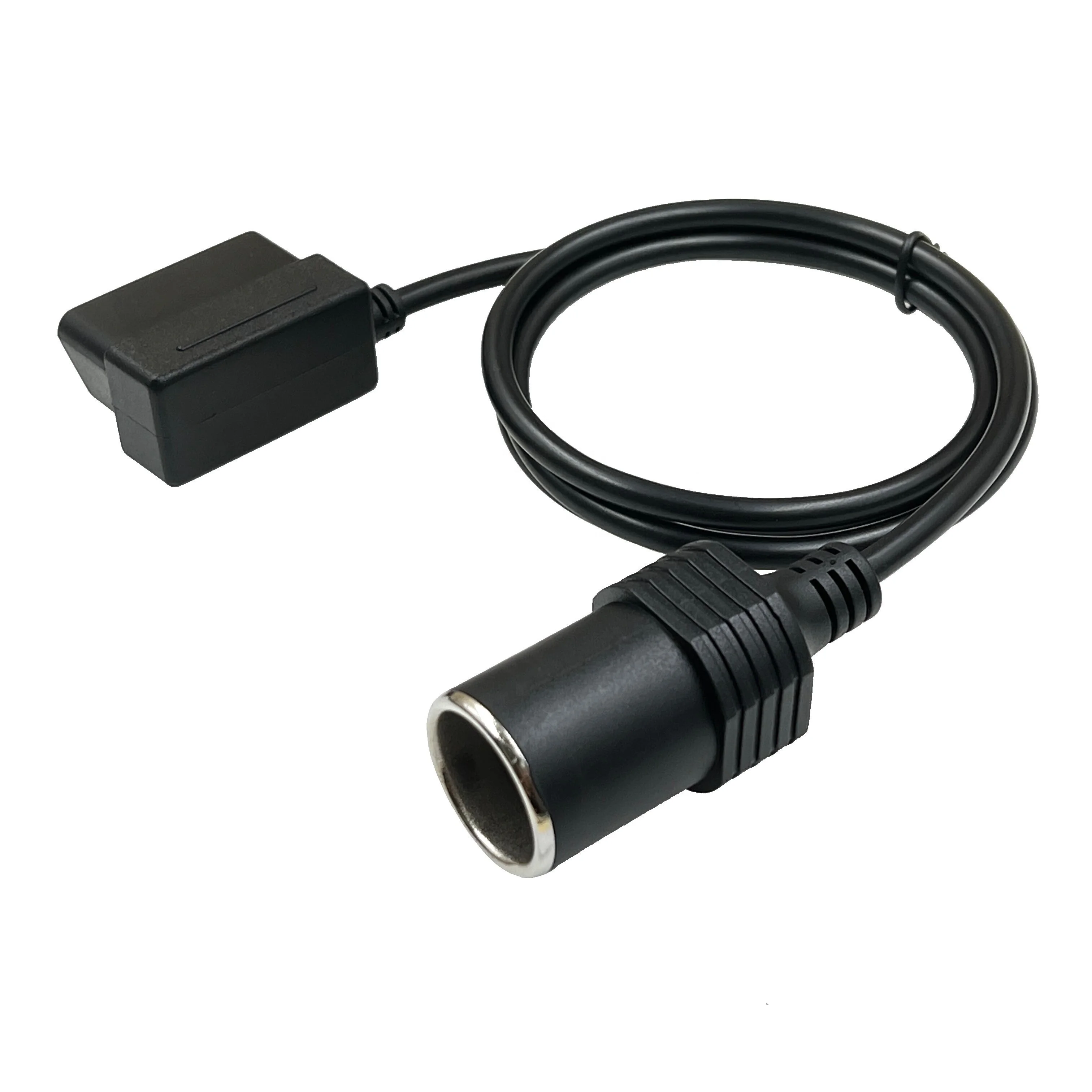 AOTAI Universal OBD2 Diagnostic Tool Right angle OBD to Car Cigarette Lighter  Female 16 Pin Socket Power Adapter