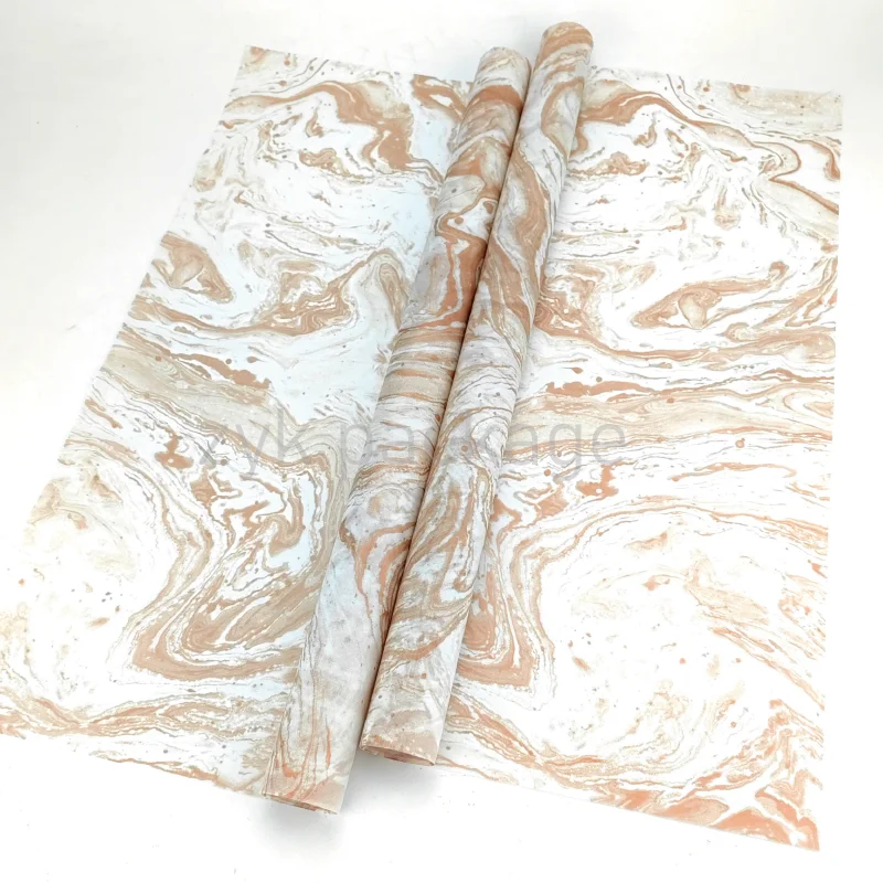 17gsm Yellow Marble Tissue Paper Uncoated Christmas Elements Wrapping Tissue Paper Collection for Gifts