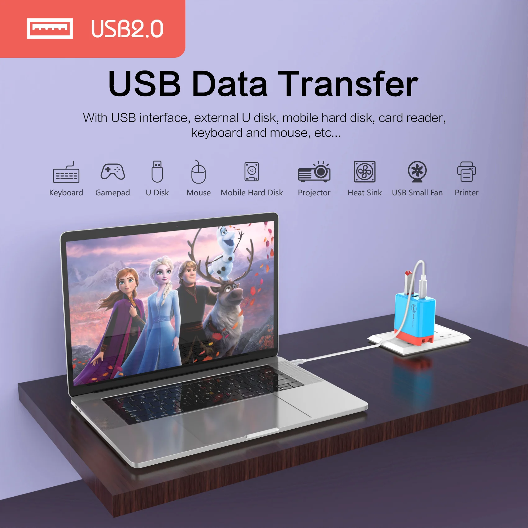 PD Fast Charger Docking Station HD 4K@60Hz Type-C 3.1 USB2.0 Hub 3 in 1 for Nintendo Switch GaN 36W PD Charger Power Hub