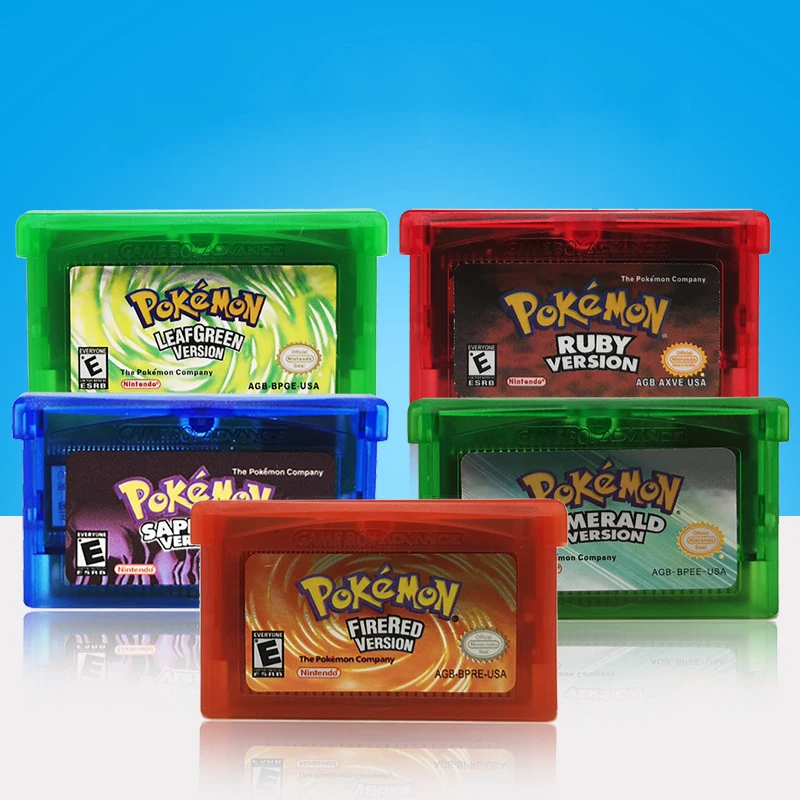  Sell well/ностальгия Видео игровой картридж карты для Pokemon Juegos Advance