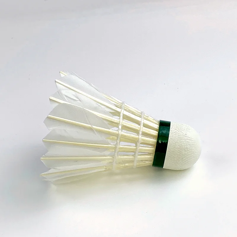 Wholesale badminton ball one dozen best quality shuttlecock goose feather for sport