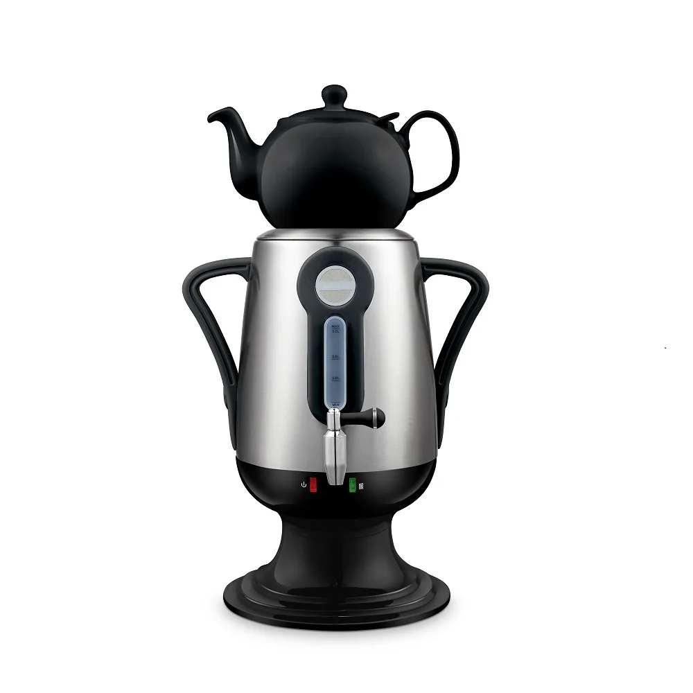 3.2L 1950W Kitchen Appliance Samovar Tea Maker Glass Ceramic Tea Pot Russian Turkish Digital Stainless Steel with 1L or 0.5L 220