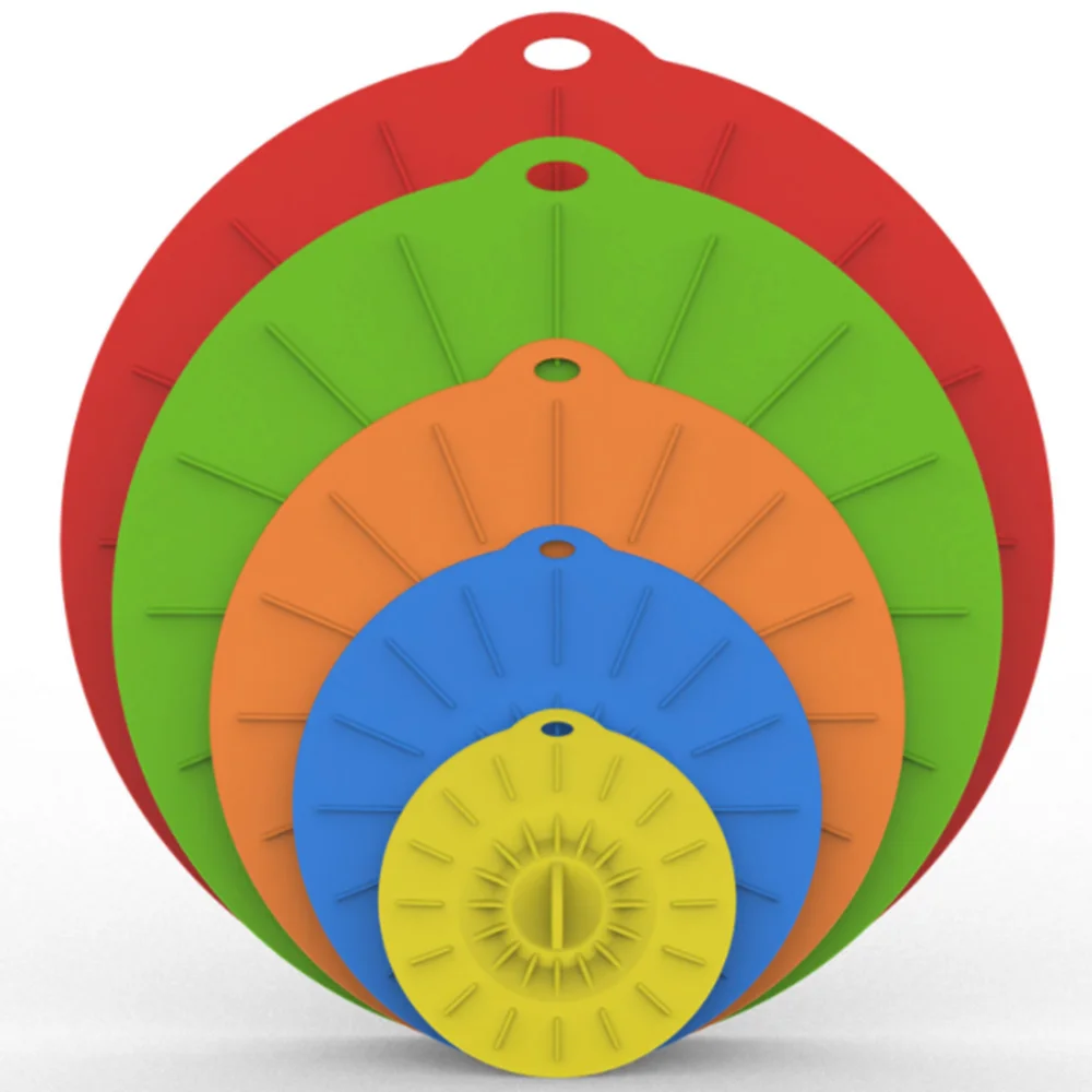 BPA free  Microwave Reusable Silicone Lid  5pcs food fresh Silicone Cover Silicone Stretch Cover For Bowl Pot