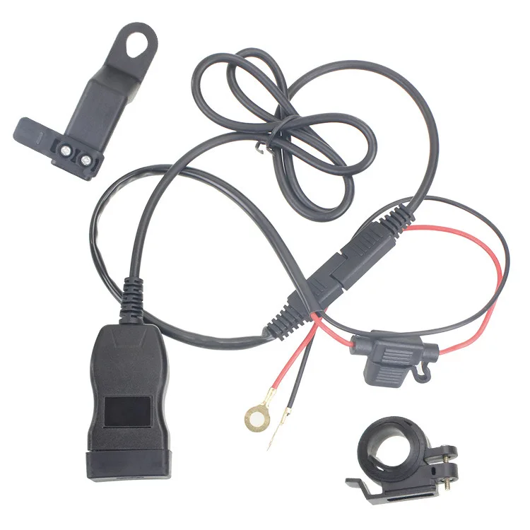 motorbike phone charger Motorcycle USB Charger Dual Port QC3.0 Type C Fast Charging charger with Voltmeter&ON/Off Switch