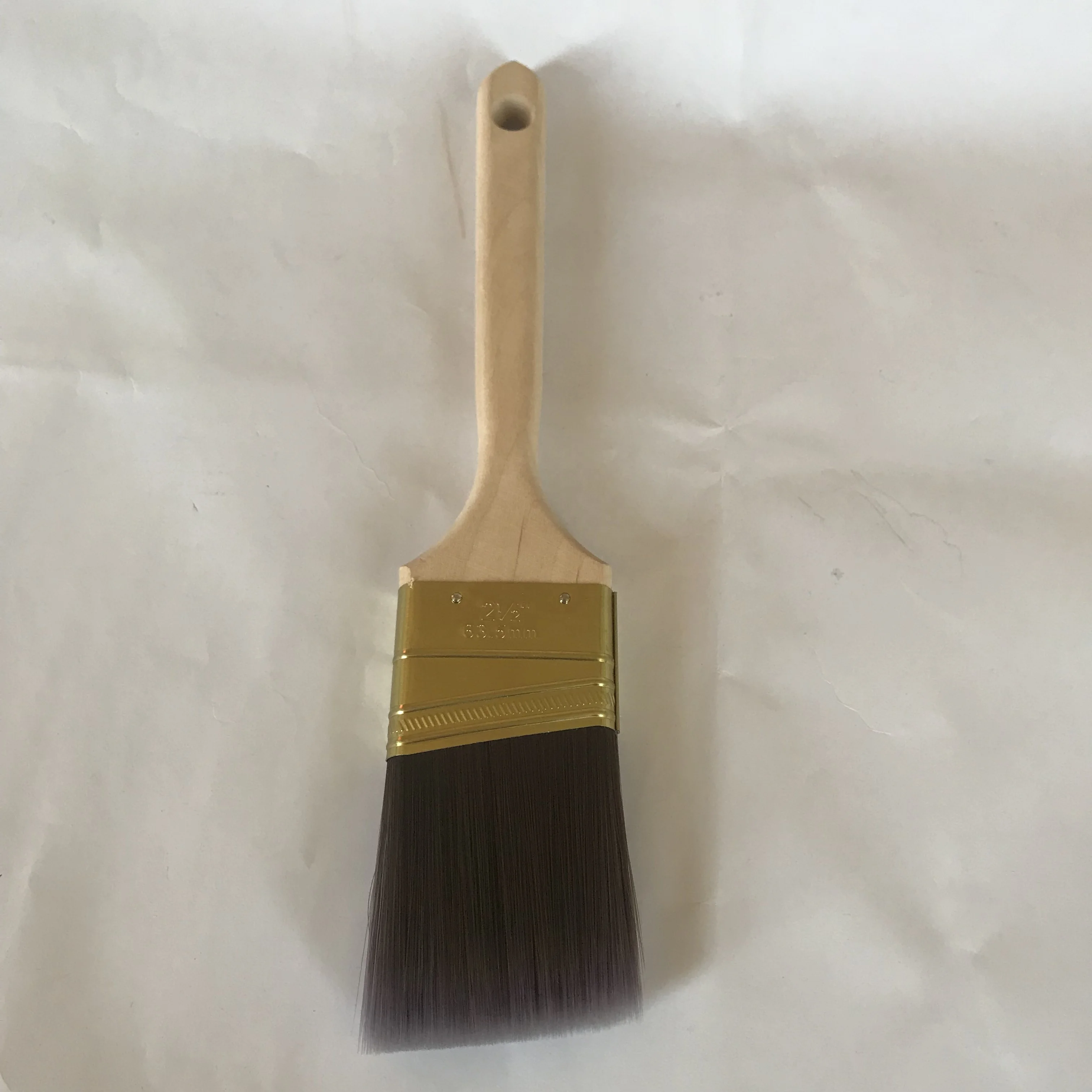 Paint brush With Black Tapered  filament and nature wooden handle