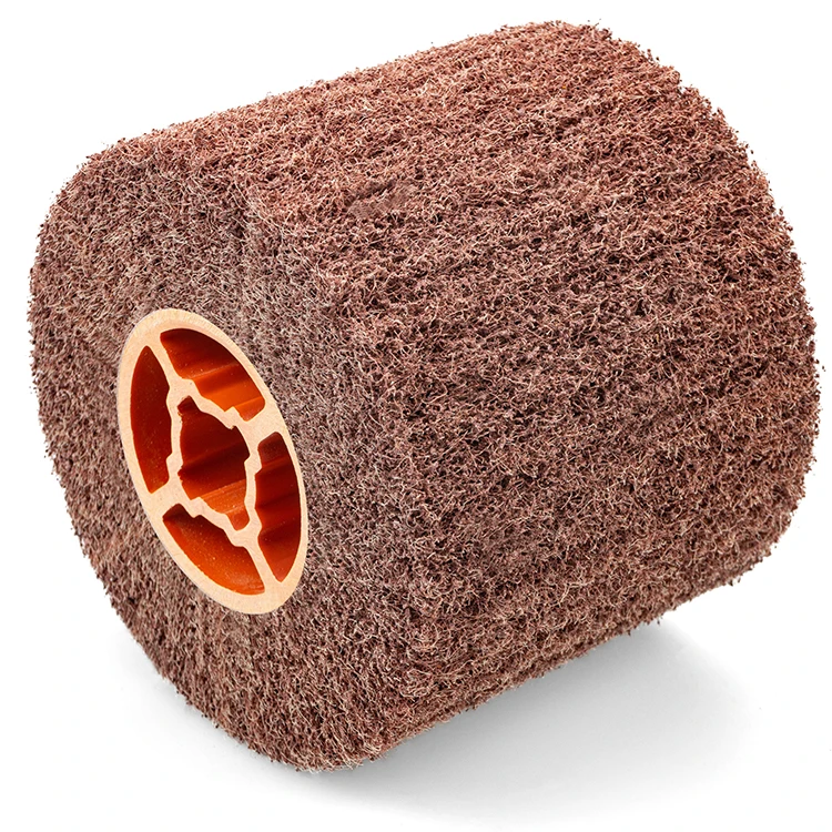 80 Grit Non-Woven Buffing Abrasive Flap Wheel Wire Drawing Polishing Burnishing Wheel Drum Wheel Finishing and Polishing