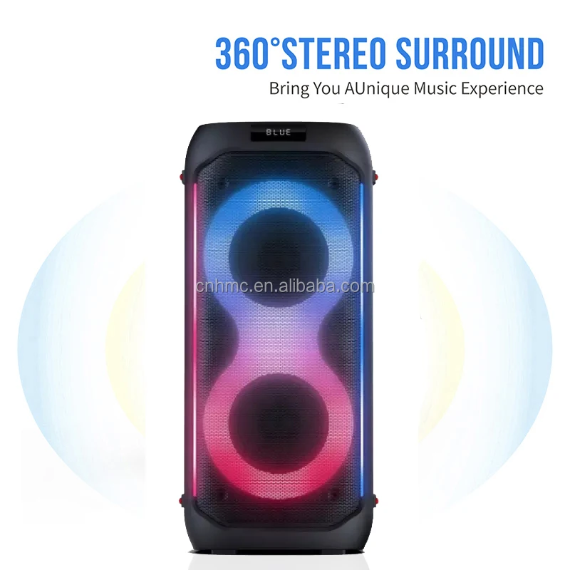 Portable Wireless Big Led Light Sound Bass DJ Karaoke Partybox 710 Party Box Bluetooth Speaker