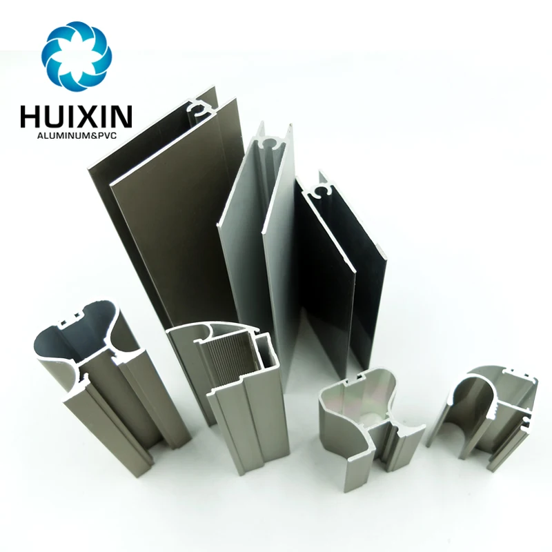 Anodized Finish Aluminum Wardrobes Track Profile for Sliding Door System