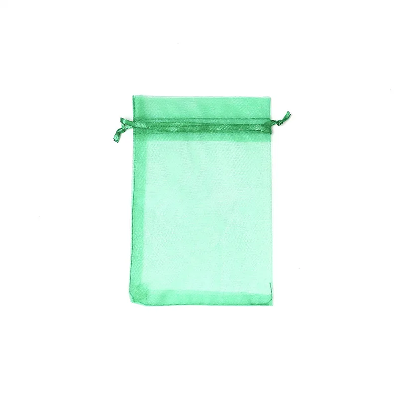 Drawstring Pouches Mixed Color sheer organza jewellery pouch 100PCS 8x10cm
