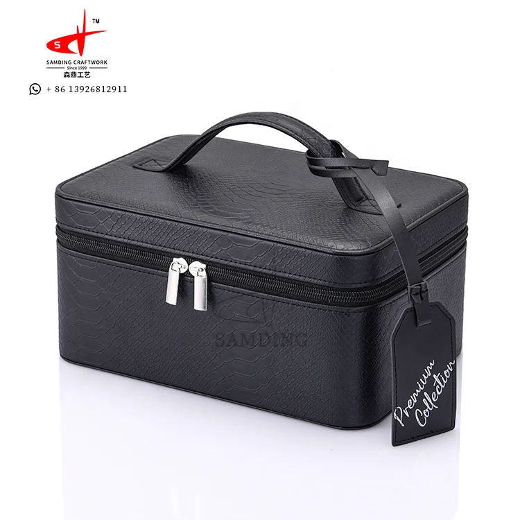 
with mirror black rectangle portable jewelry packaging box gift 