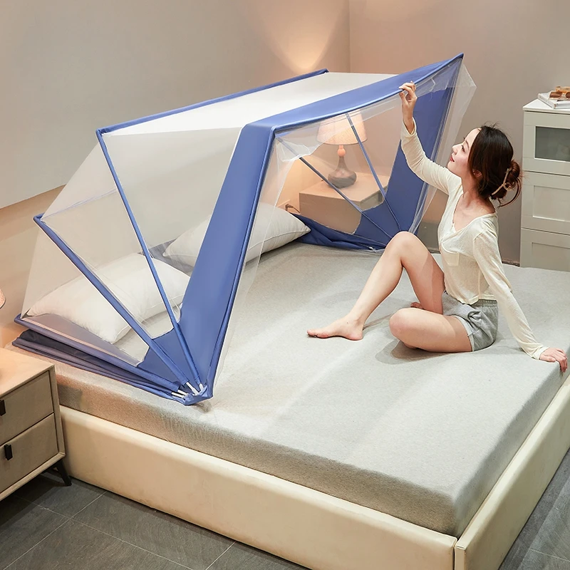 Factory new product portable folding mosquito nets for adult dormitories without installing mosquito nets