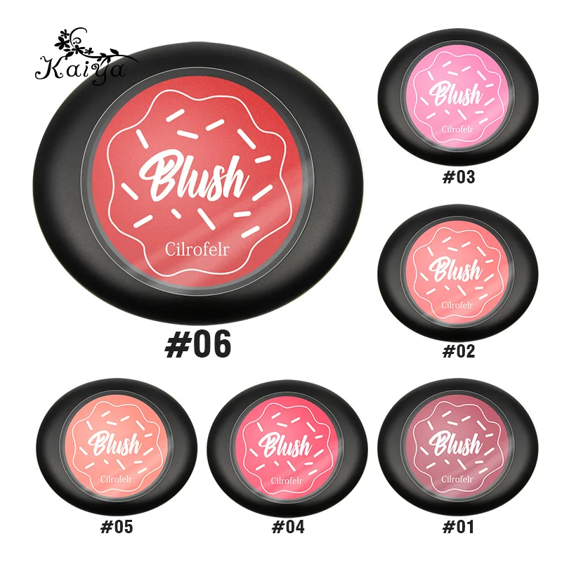 Custom Branded Blusher Makeup Rubor Compact Velvet Silky Smooth Face Pressed Powder Rose Baked Blush