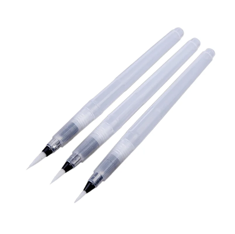 Keep Smiling 3pcs Fountain Pen Set Solid Watercolor Brush Nylon Hair Filling Dizzy Dye Pen Water Storage Brush