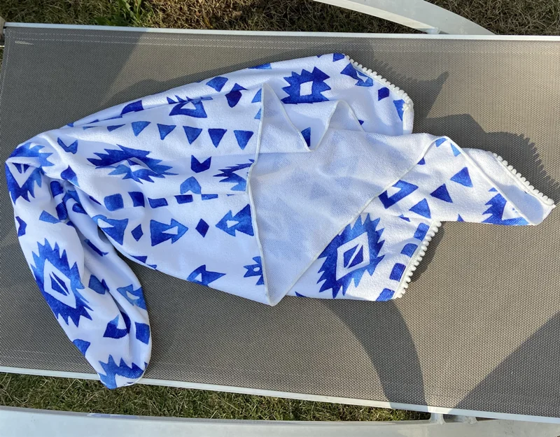 Print Microfiber Samoa Polynesian Bath Towel Custom Logo Tribal Wave Tattoo Pattern Ultra Soft Bath Cotton Towels for beach