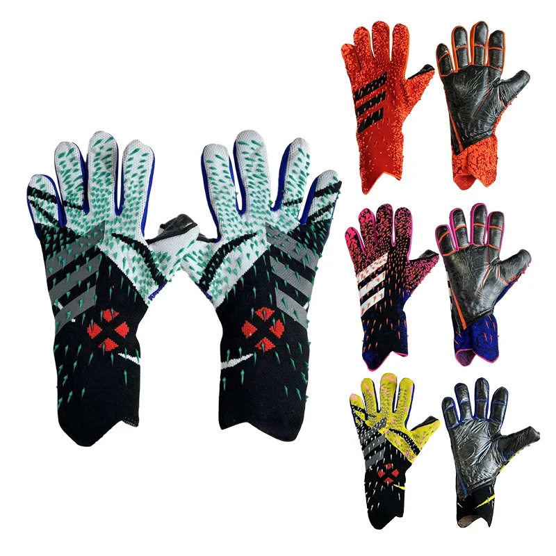 Make design your own brand 1 pair latex receiver hand soccer goalkeeper football goalie gloves