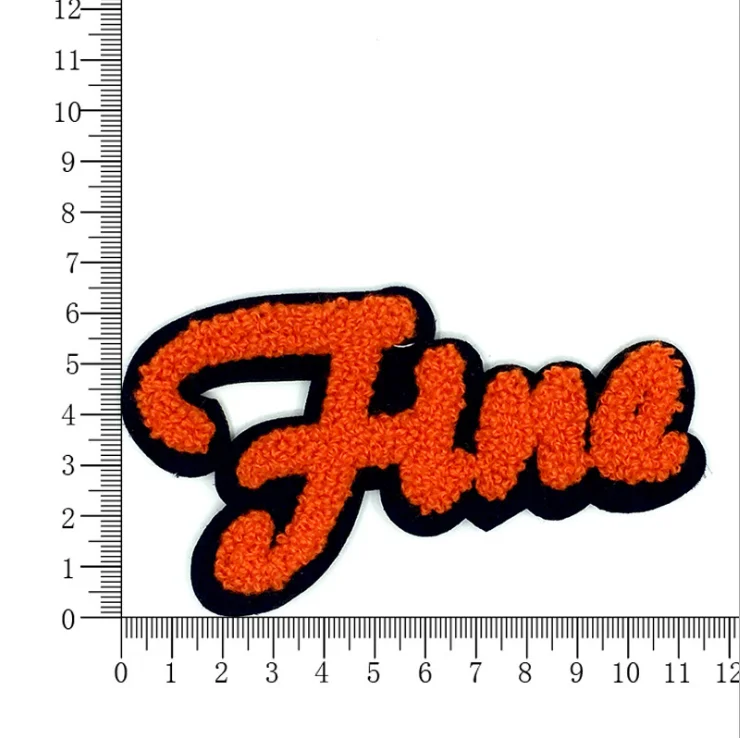 
Wholesale Custom iron on embroidery towel chenille patches for clothing 