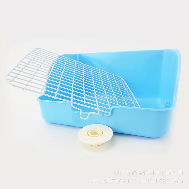 Small Animal Supplies Rabbit Toilet Square Grid Hamster Toilet In Cages Easy To Clean Rabbit Large Size Toilet