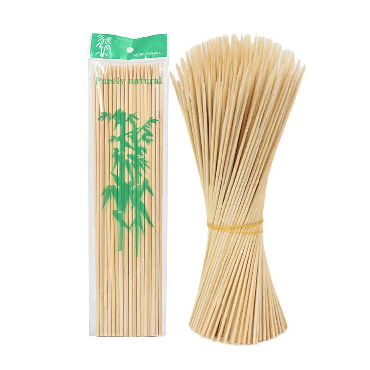 Factory Customized New Product Bbq bamboo skewers 45cm square