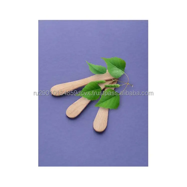 Natural ice cream stick for making homemade ice cream and lollipops birch veneer wholesale, eco-friendly material