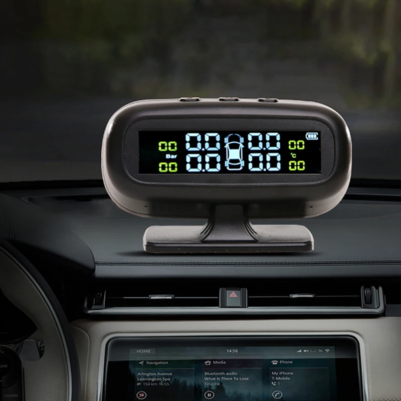 
Tire pressure monitor external general automobile tire detection air pressure monitor wireless solar tire pressure gauge 