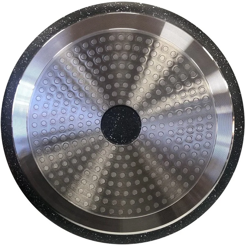 Die cast aluminum non stick deep fry pan with detachable removable handle wok with lid