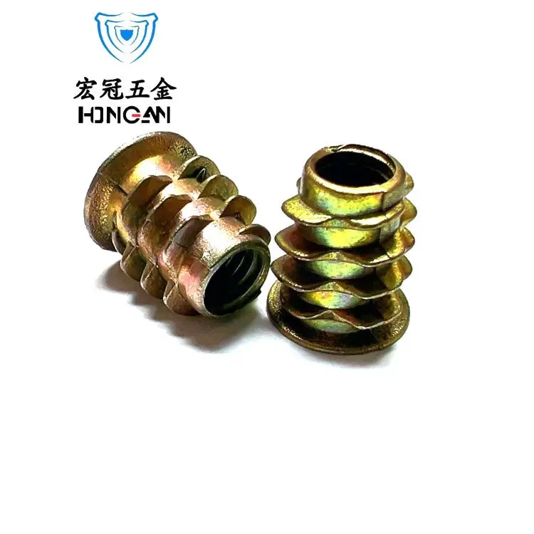 M6-M8 Countersunk Hexagonal Trapezoidal Nut for Kitchen Solid Wood Furniture Embedded Internal & External Teeth Nut