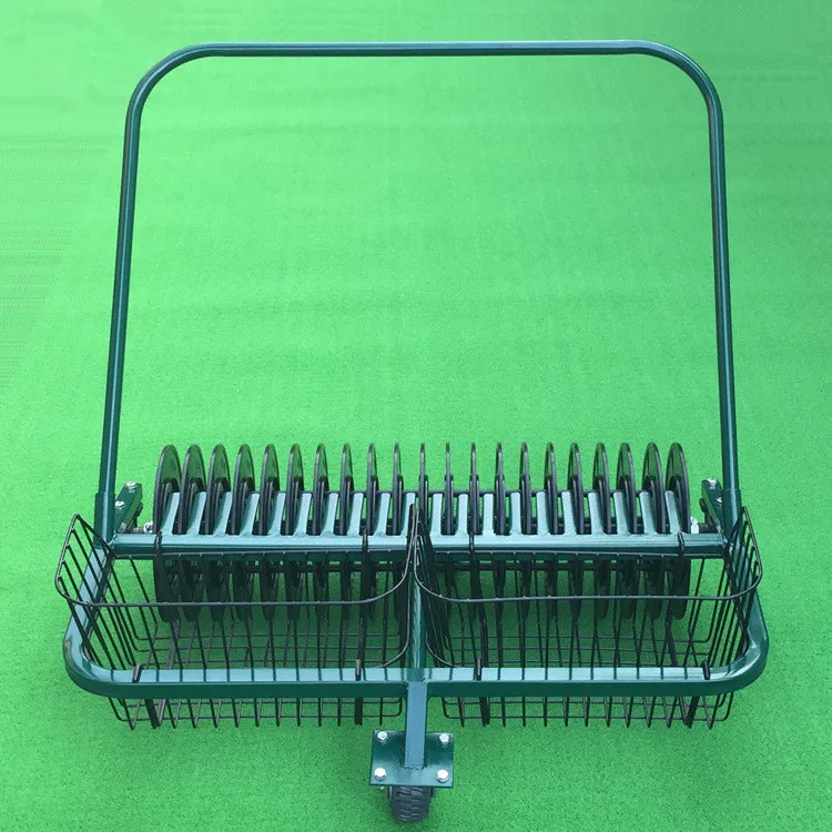 Golf ball picking machine 20 way hand push cart ball picker ball pushing drum load basket range supplies