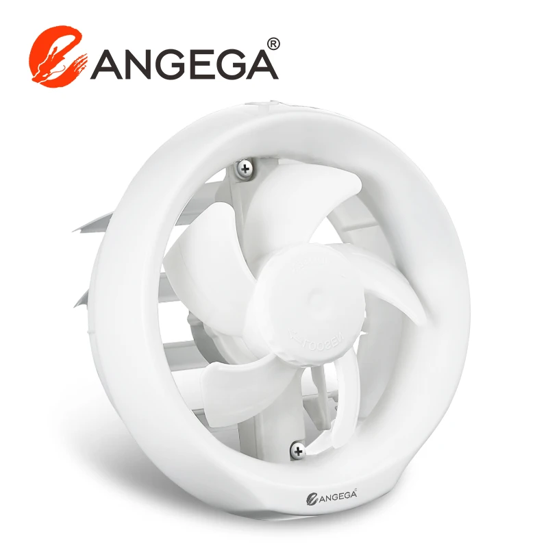 Angega X6C inch Window shutter bathroom Plastic Kitchen Ventilation Fan Metal back Square Wall mounted  exhaust fan