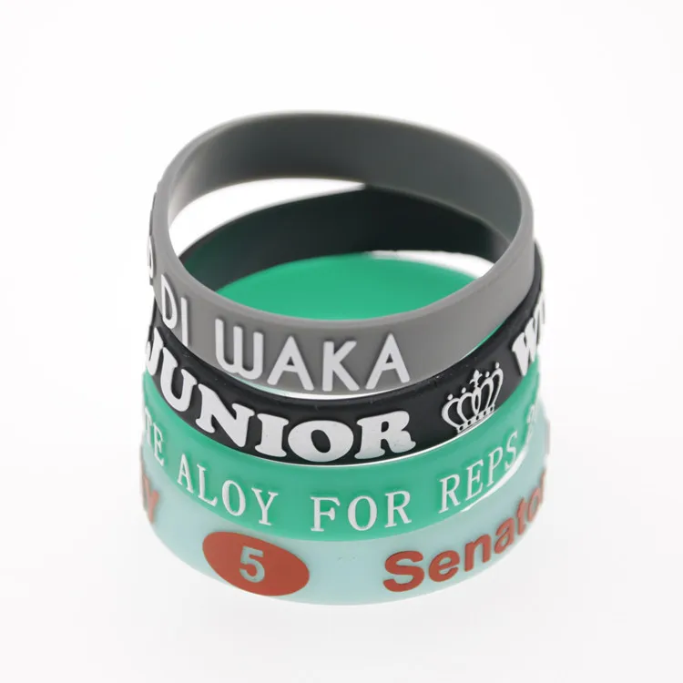 Silicone Bracelets Custom Silicone Wristband With Printing Logo Custom Blank Wristband Bracelet Rubber Wrist Band