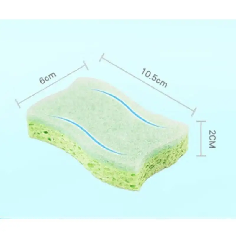 Natural Nylon Dishwashing Dish Sponges Household Kitchen Cleaning Scrub Sponges Cellulose Wood Pulp Sponge Set