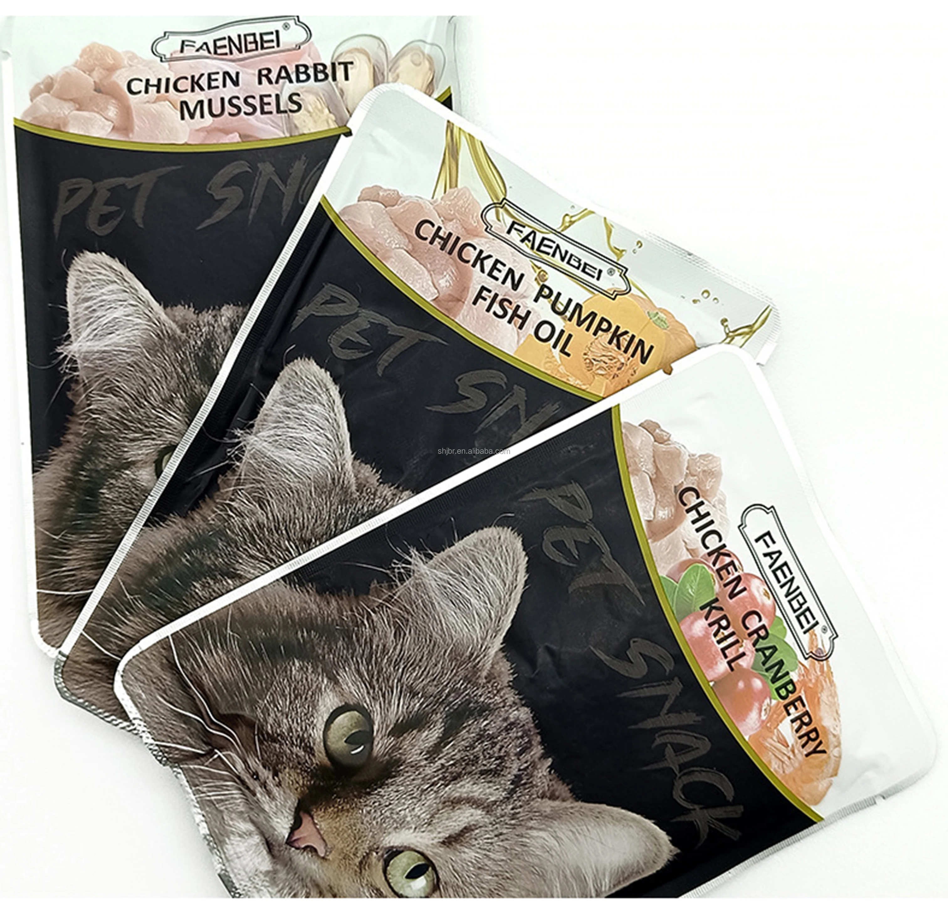 Factory wholesale Pet cat snack wet pet bag Nutrition kitten snacking Adult cat/kitten special food Nutritious Cat Treats(85g)