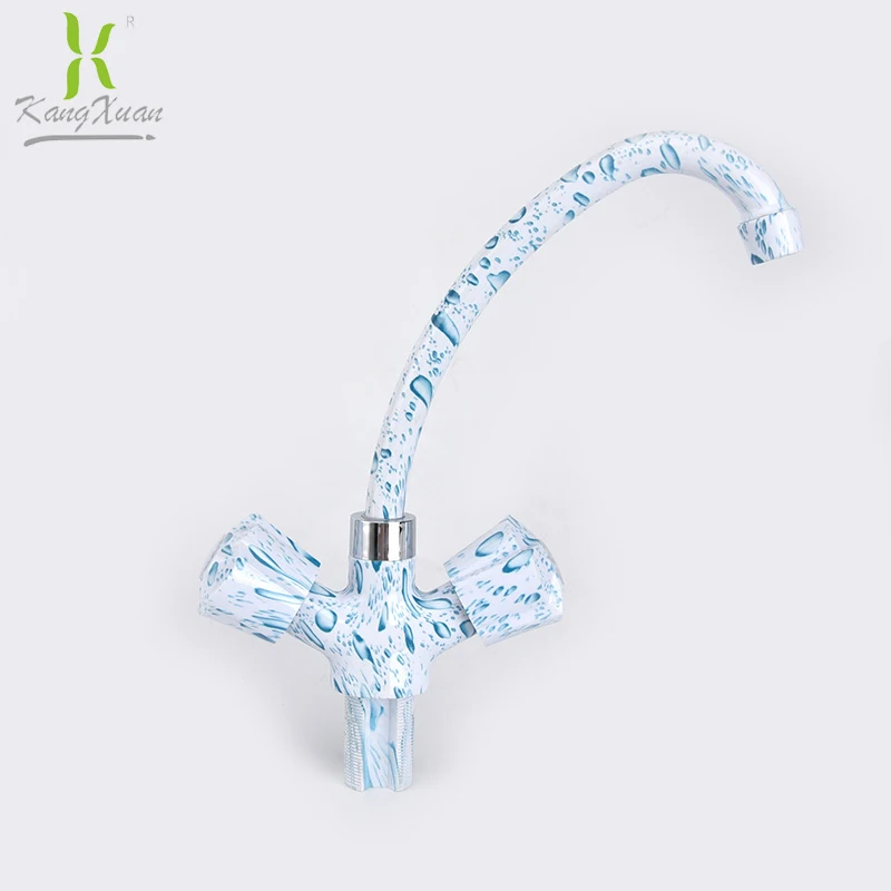 Peerless kitchen white faucet, with two double-handle