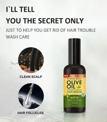 Oem Private Label Black Oil Long Hair Growth For Fall Control Olive Oil