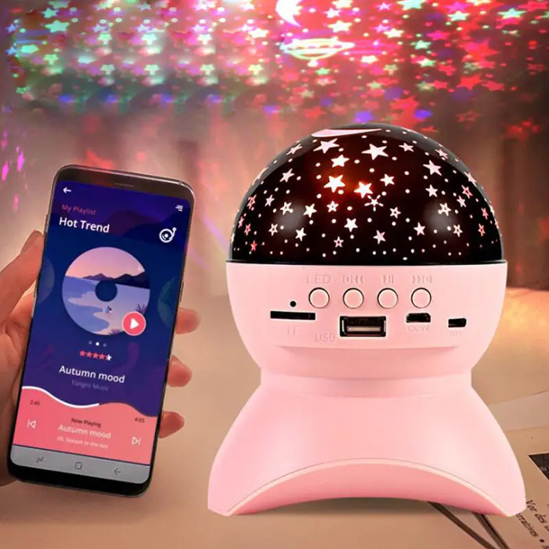 New Arrivals Led Star Master Romantic Gift Cosmos Star Projector Starry Night Light Lamp Wireless Speaker For Christmas