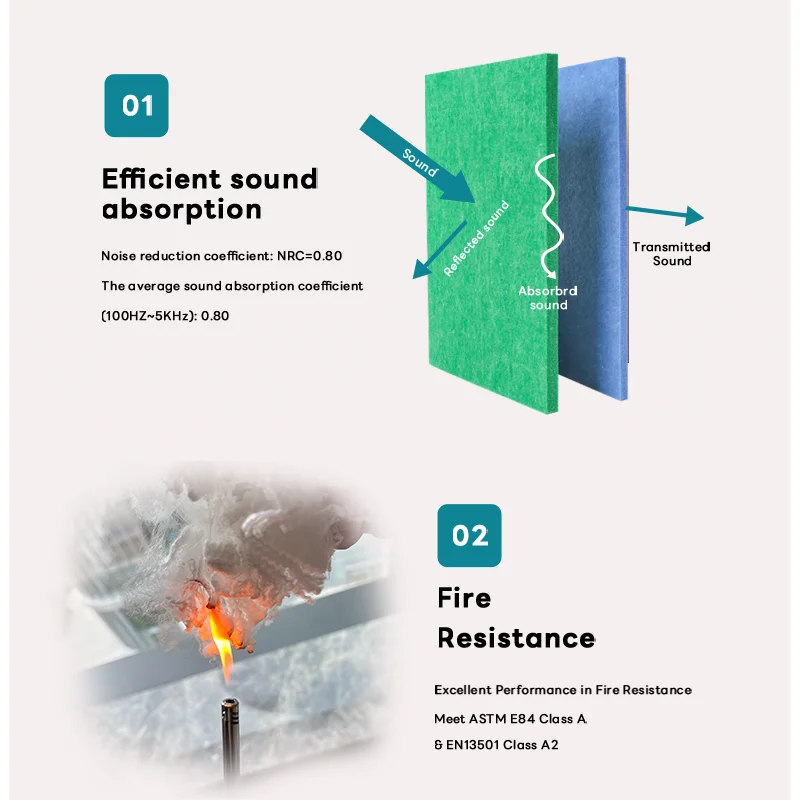 Decorative Cinema Curved Polyester fiber Soundproof Panels Ceiling Acoustic Panels